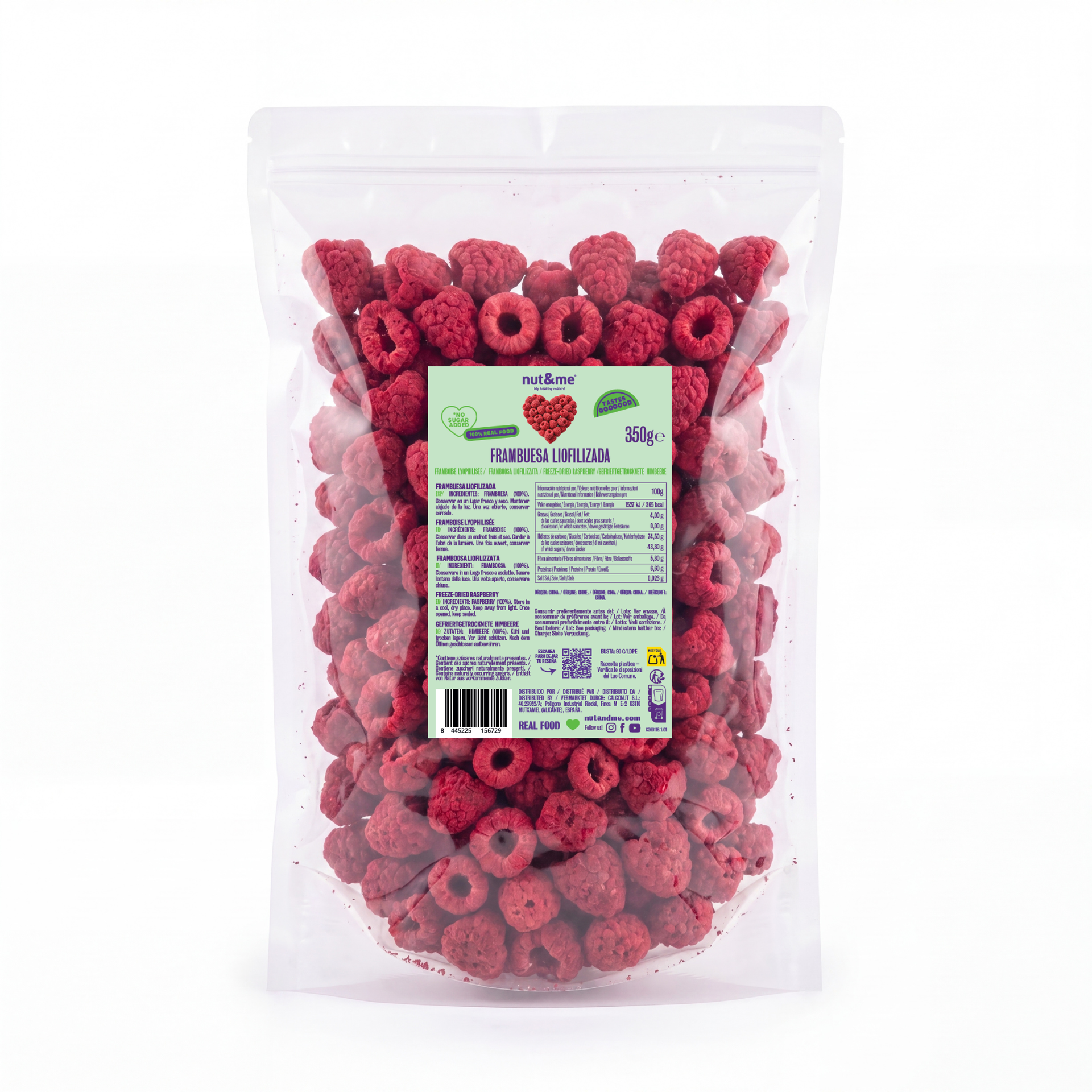 Frambuesa liofilizada 350g