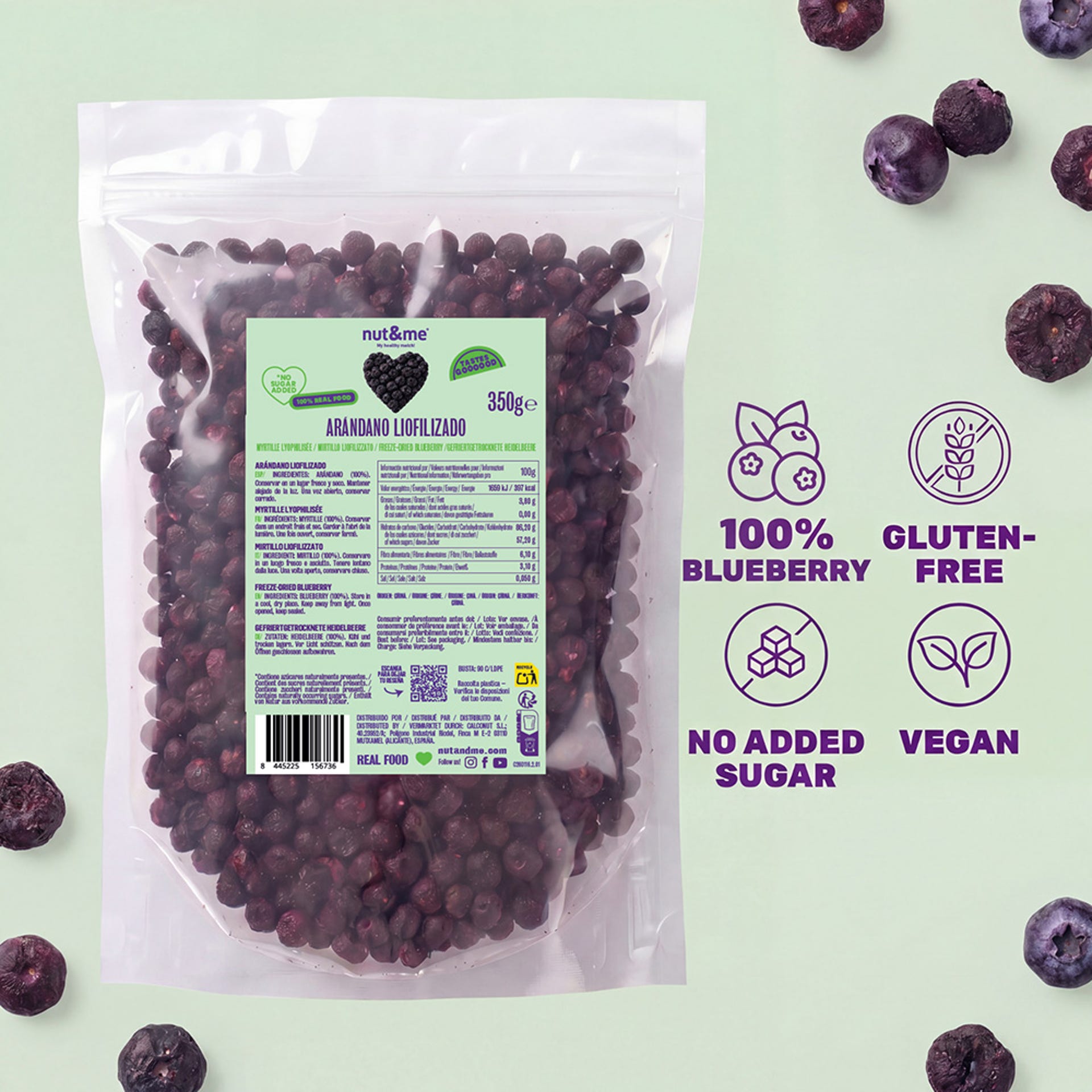 Arándanos liofilizados 350g