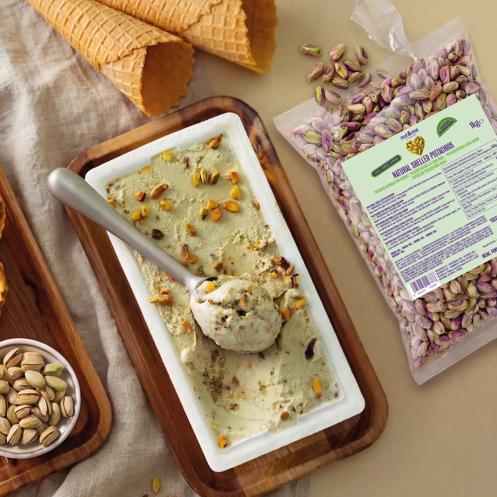 Pistachos naturales sin cáscara 1 Kg