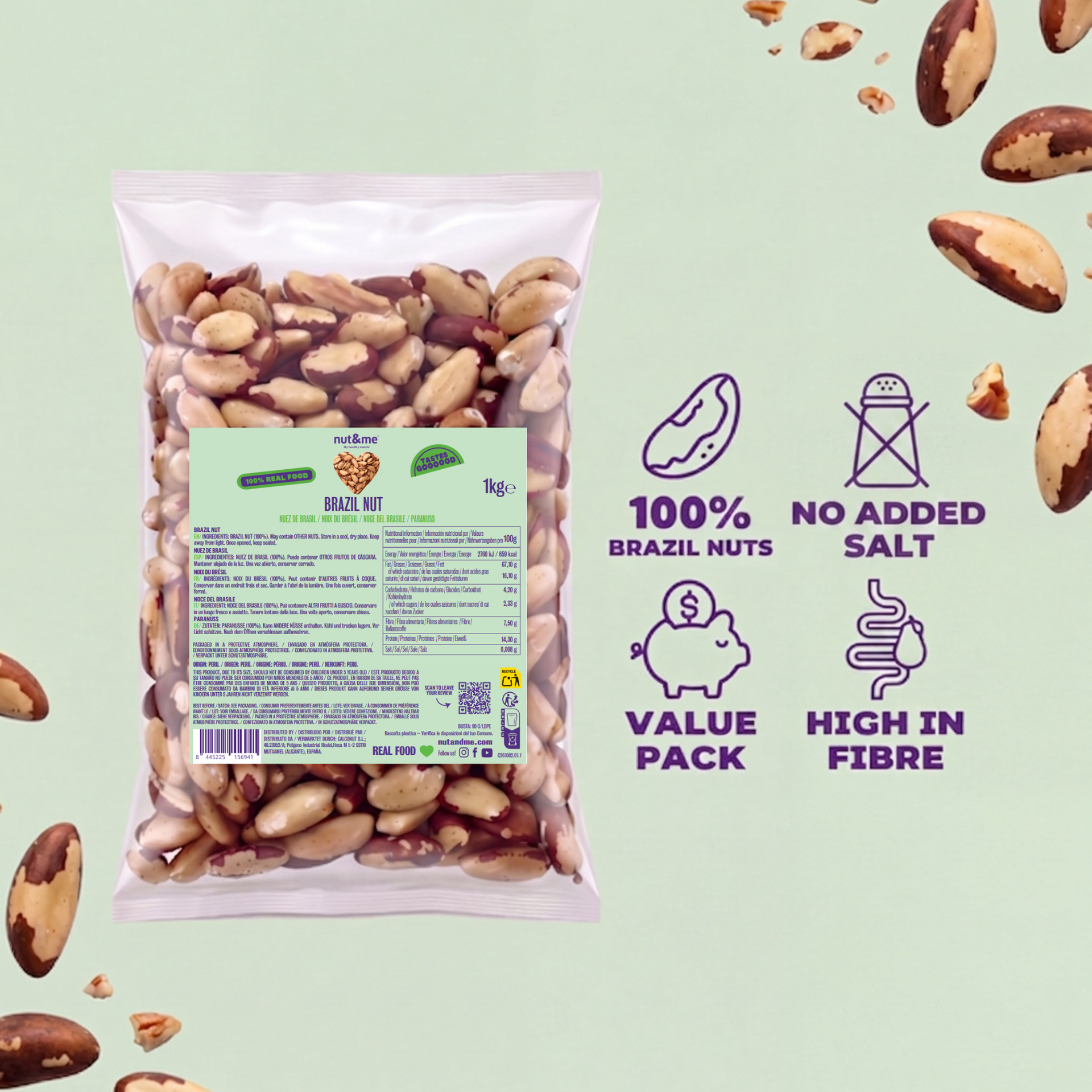 Nuez de Brasil natural 1kg | Coquitos