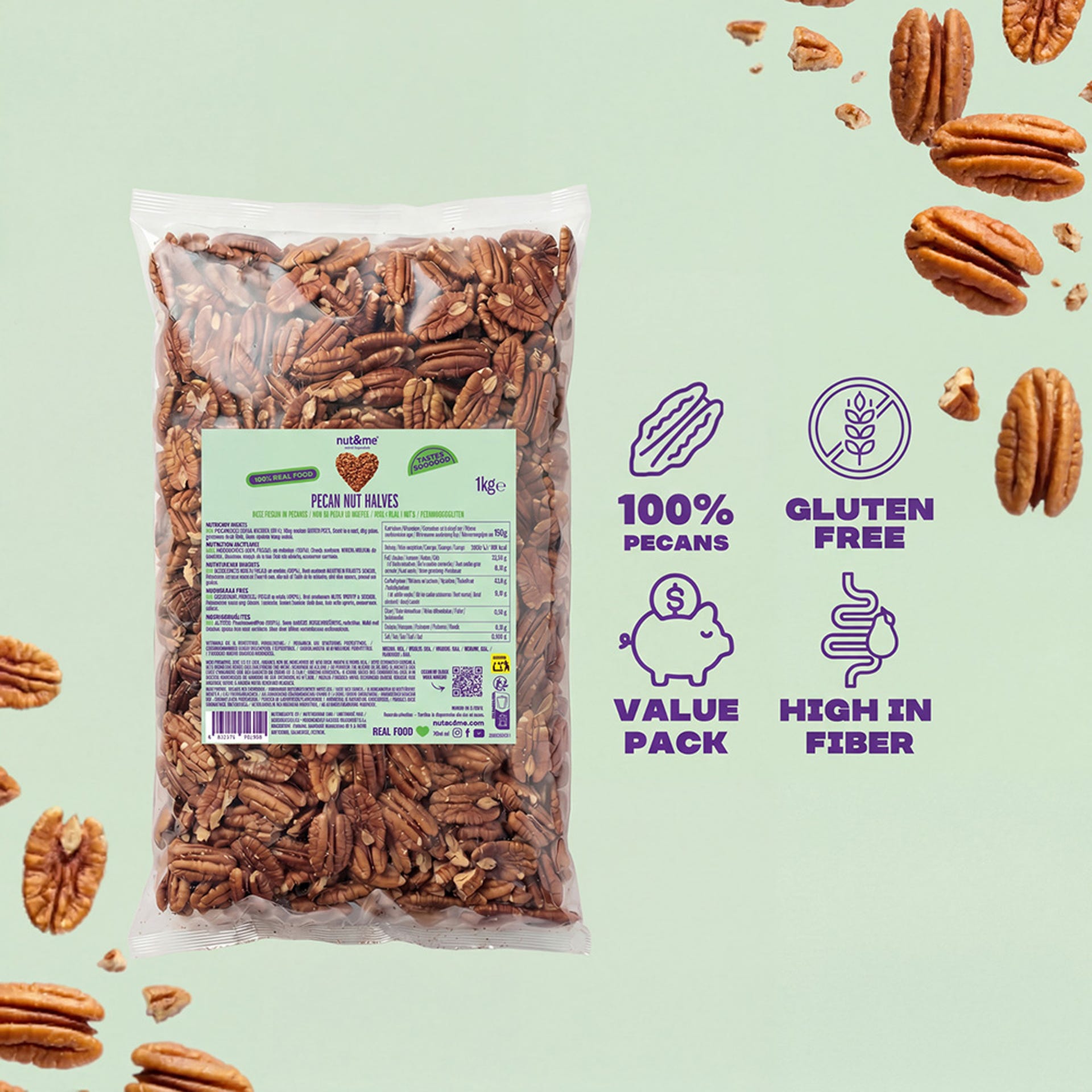 Nueces pecanas 1kg
