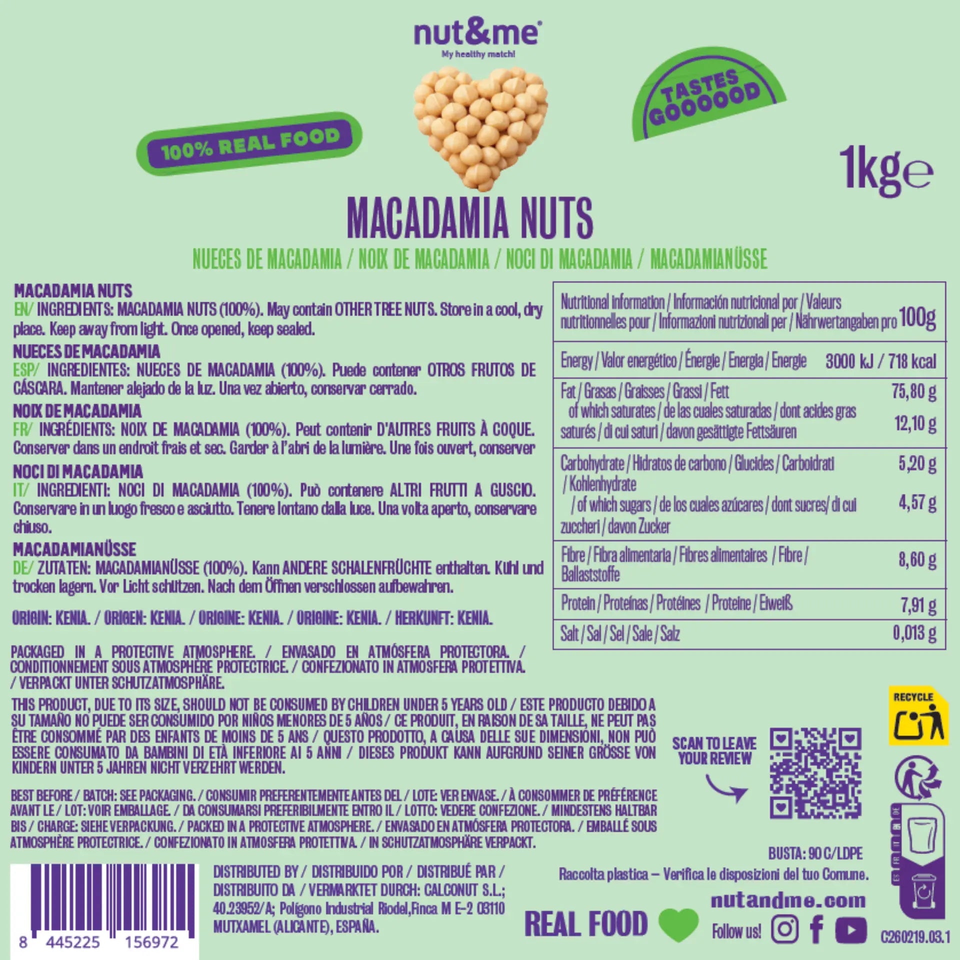 Nueces de macadamia 1kg