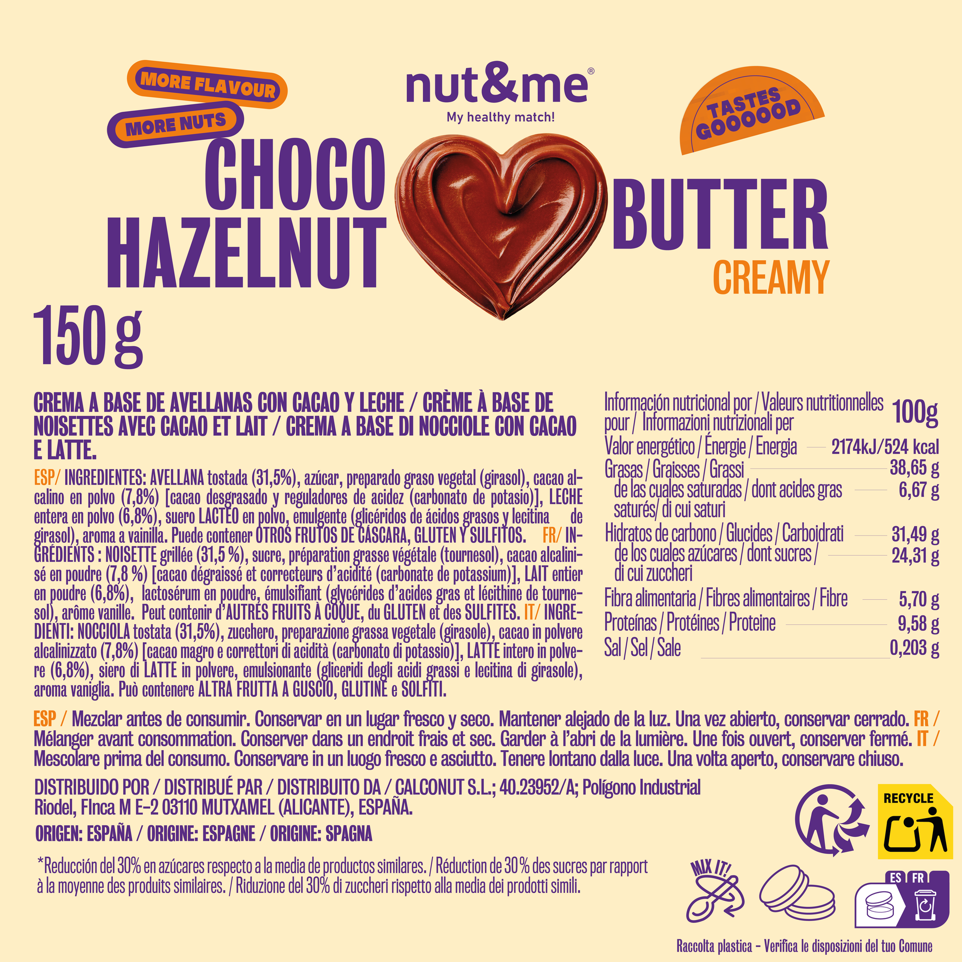 Creamy choco hazelnut butter 150g