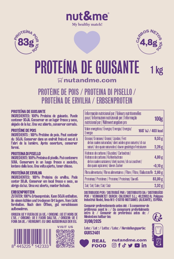Proteina de guisante 1kg
