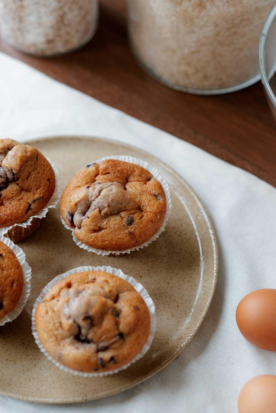 Muffins de pasas y coco rallado: una delicia saludable